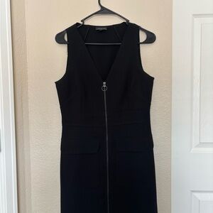 Topshop Black Zipper Dress